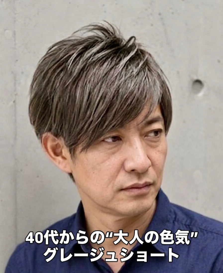 “大人の色気 グレージュショート”