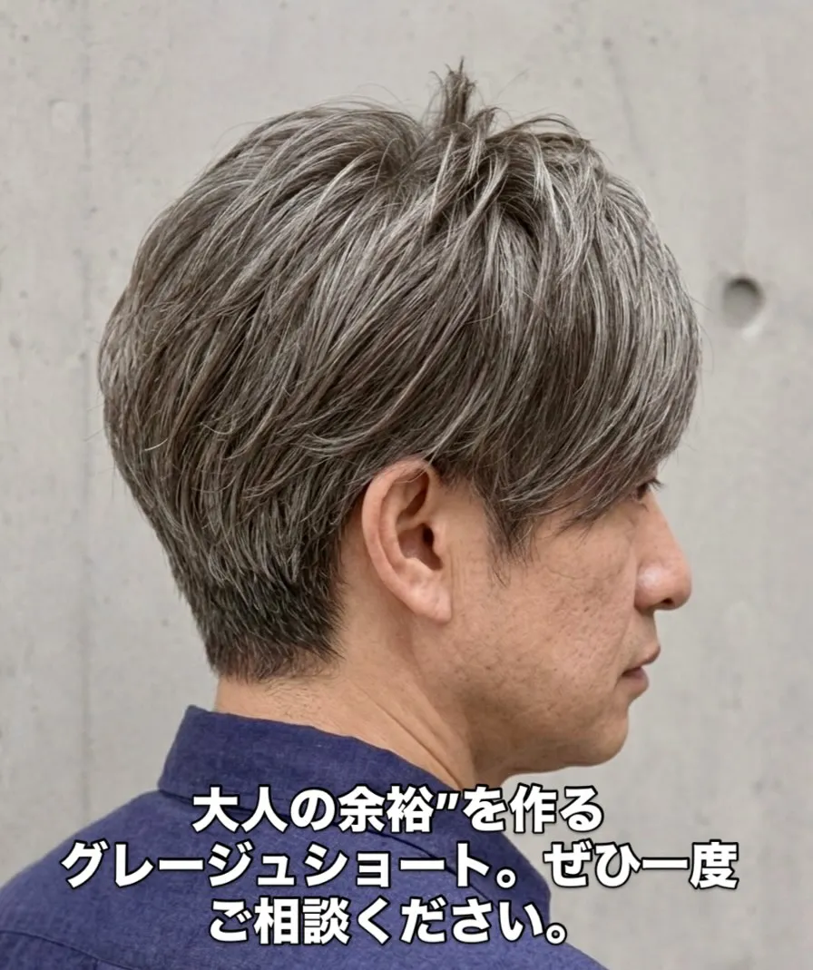 “大人の色気 グレージュショート”